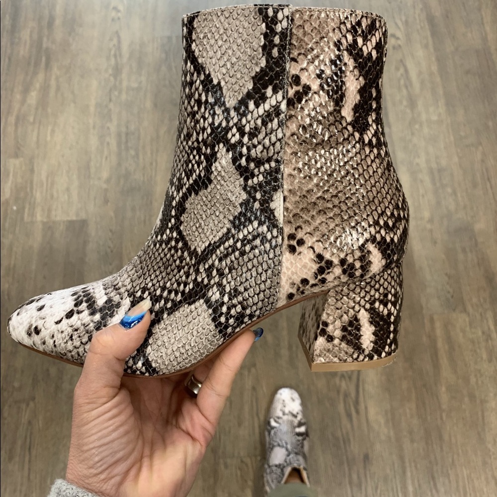 Chinese Laundry Davinna Earth Snakeskin Bootie
